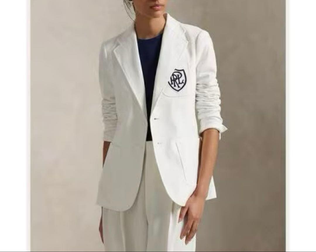 ラルフローレン ロゴクレスト コットン ジャージー ジャケットUS6 L相当QR