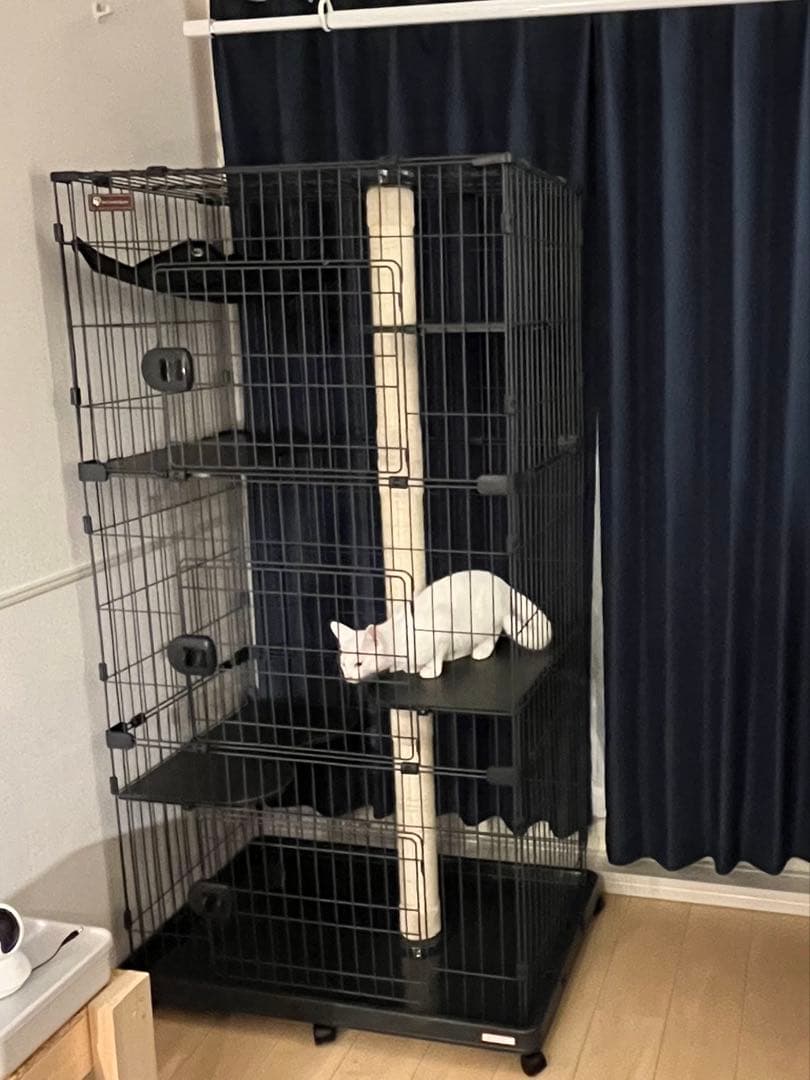 5段タイプ 爪研ぎポール付きキャットケージ 【アイリスオーヤマPCLC-903】