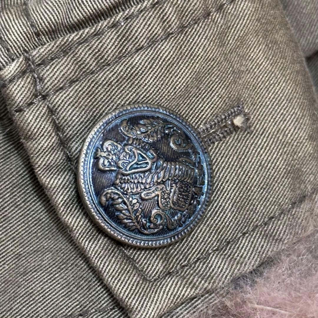 平成ギャルy2k　ファー付きミニタリーモッズコート　アウター　フェアリーグランジ