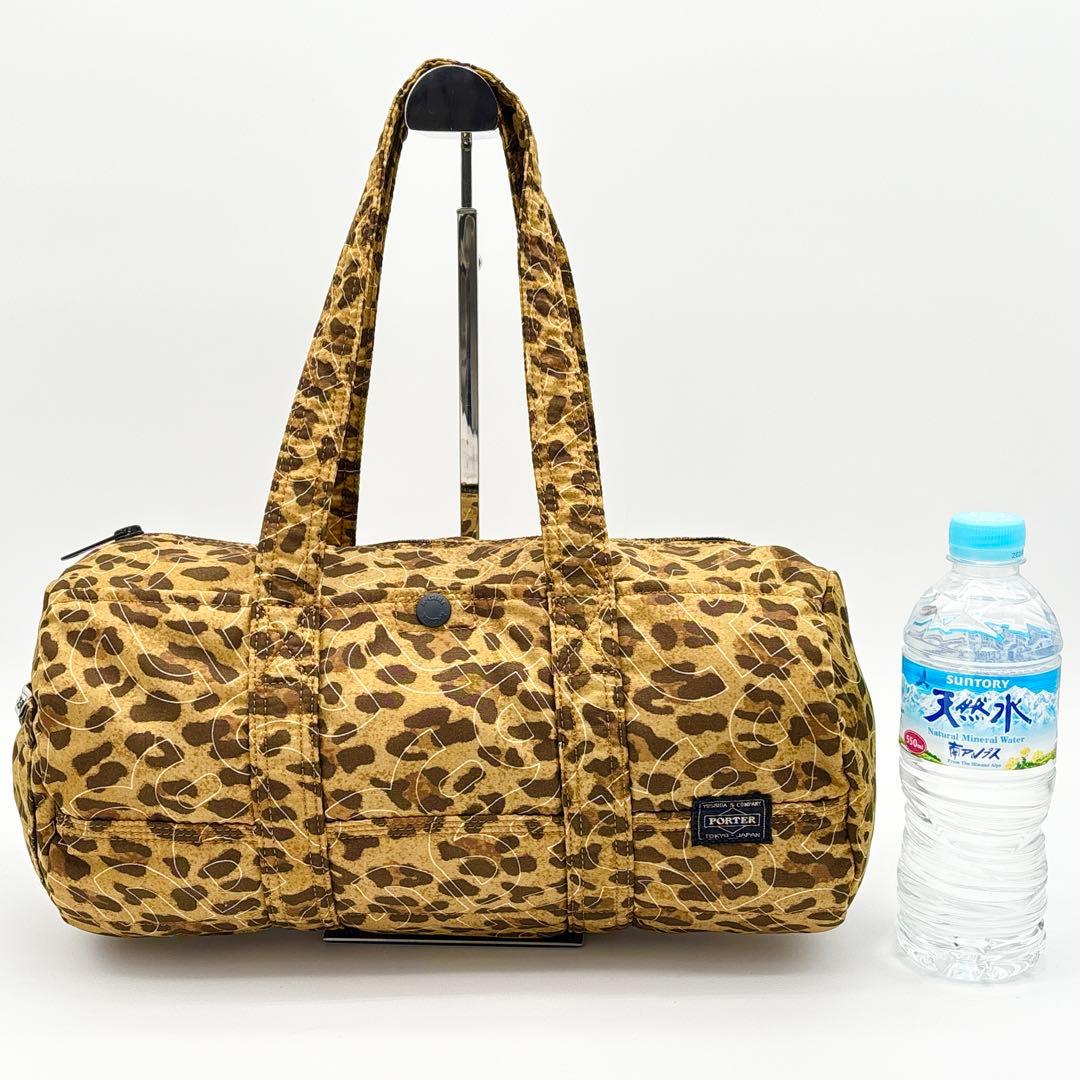【希少・美品】PORTER×X-girl ドラムバッグ レオパード 肩掛け 豹柄