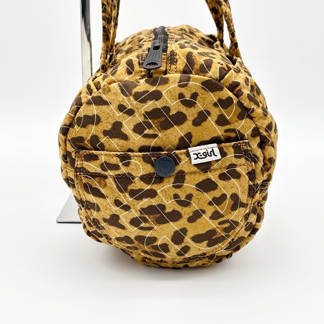 【希少・美品】PORTER×X-girl ドラムバッグ レオパード 肩掛け 豹柄