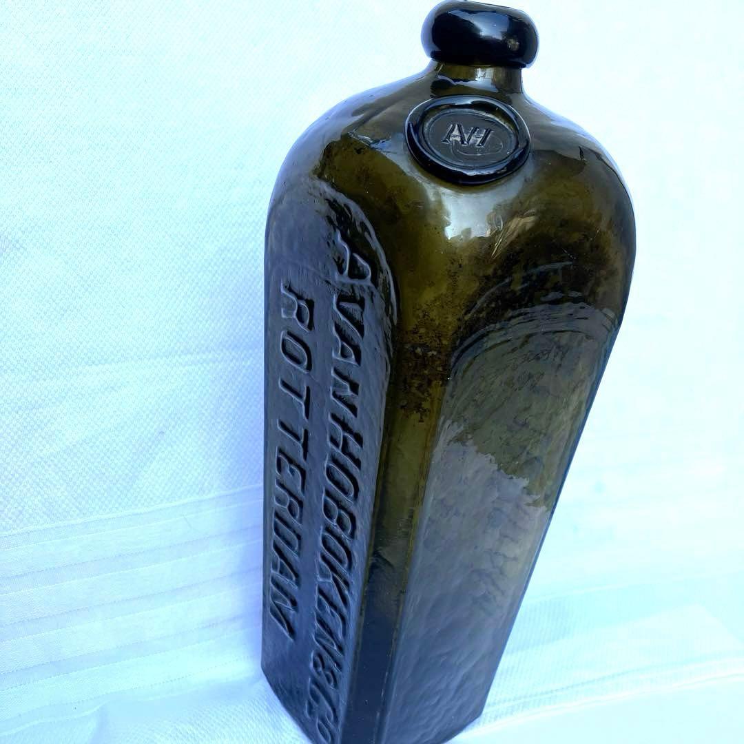 オランダ瓶　ジンボトル　骨董　古いガラス