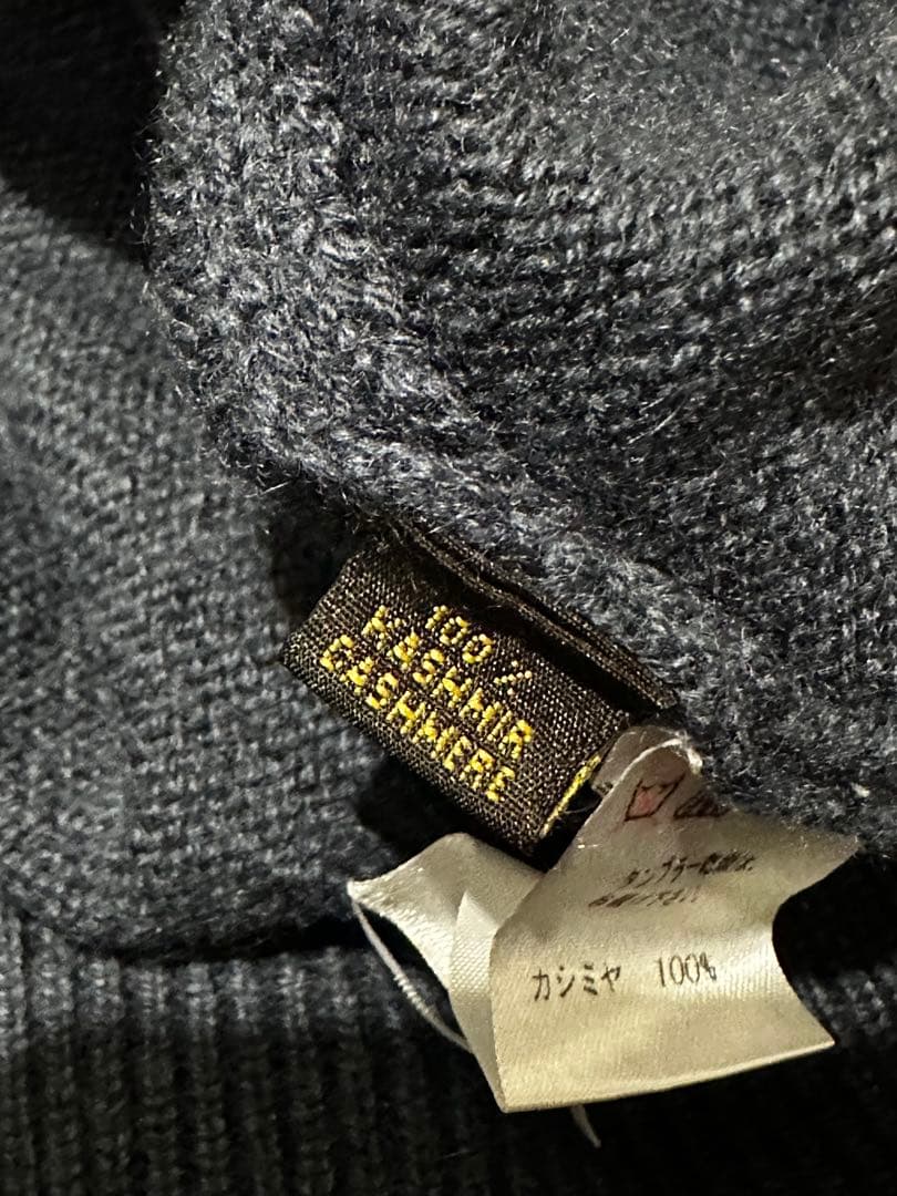 ロロピアーナ　LoroPiana カシミヤニット　襟付き　ネイビー　サイズ52