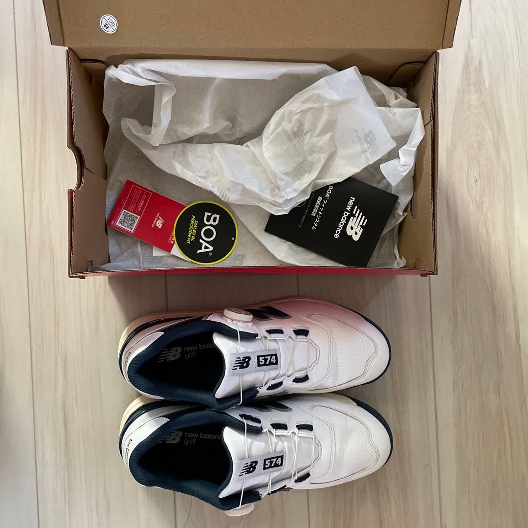 【Aki】New Balance 574J ゴルフシューズ 26.5cm