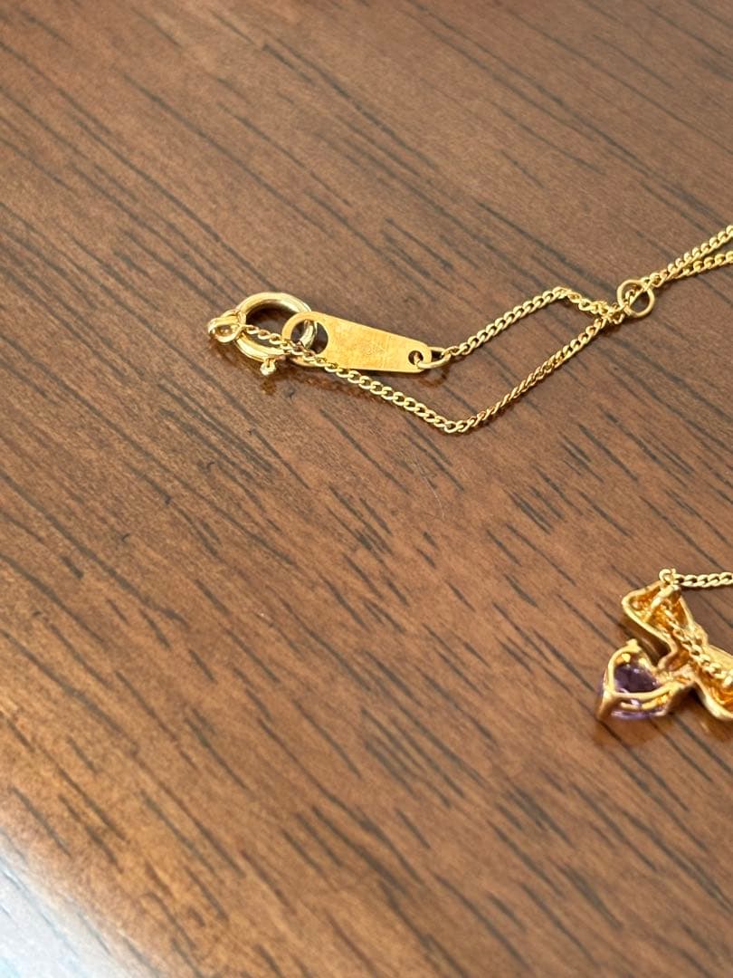 ネックレス　アメジスト　ダイヤ　Ｋ18