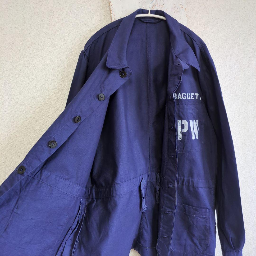 60s ドイツ軍　実物　ワークジャケット　PW ステンシル　　L相当