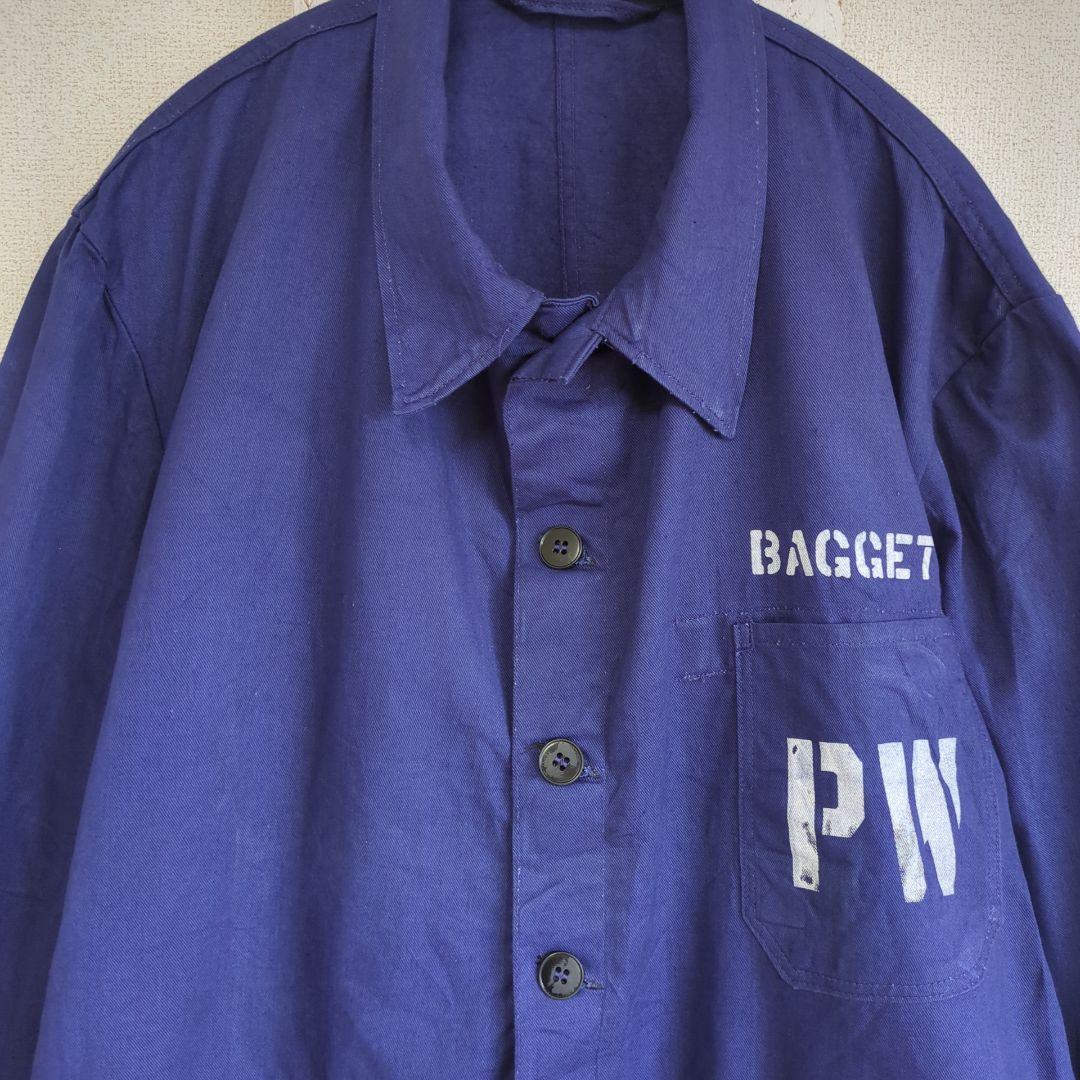 60s ドイツ軍　実物　ワークジャケット　PW ステンシル　　L相当