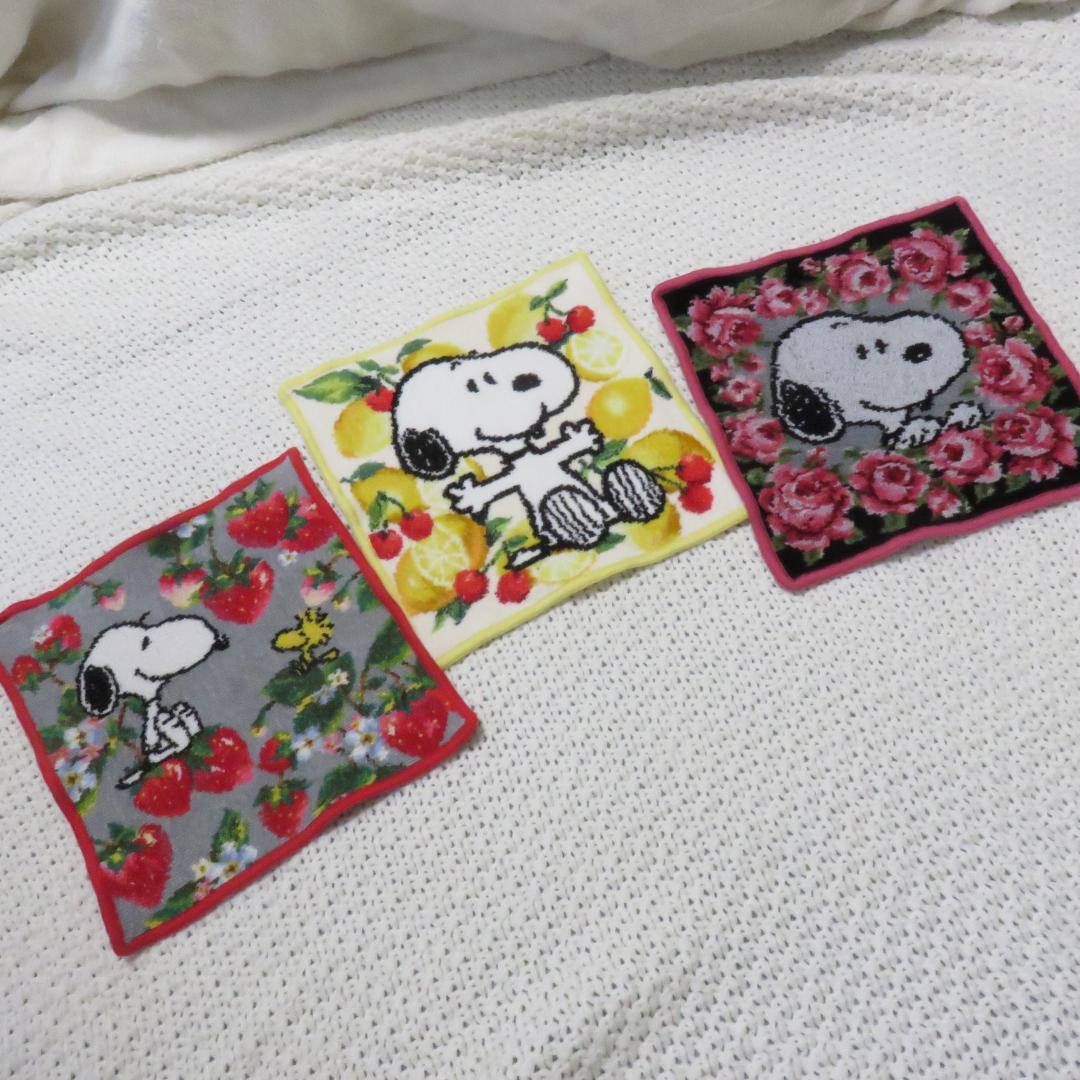 FEILERフェイラー スヌーピー タオルハンカチ ３枚セットused美品