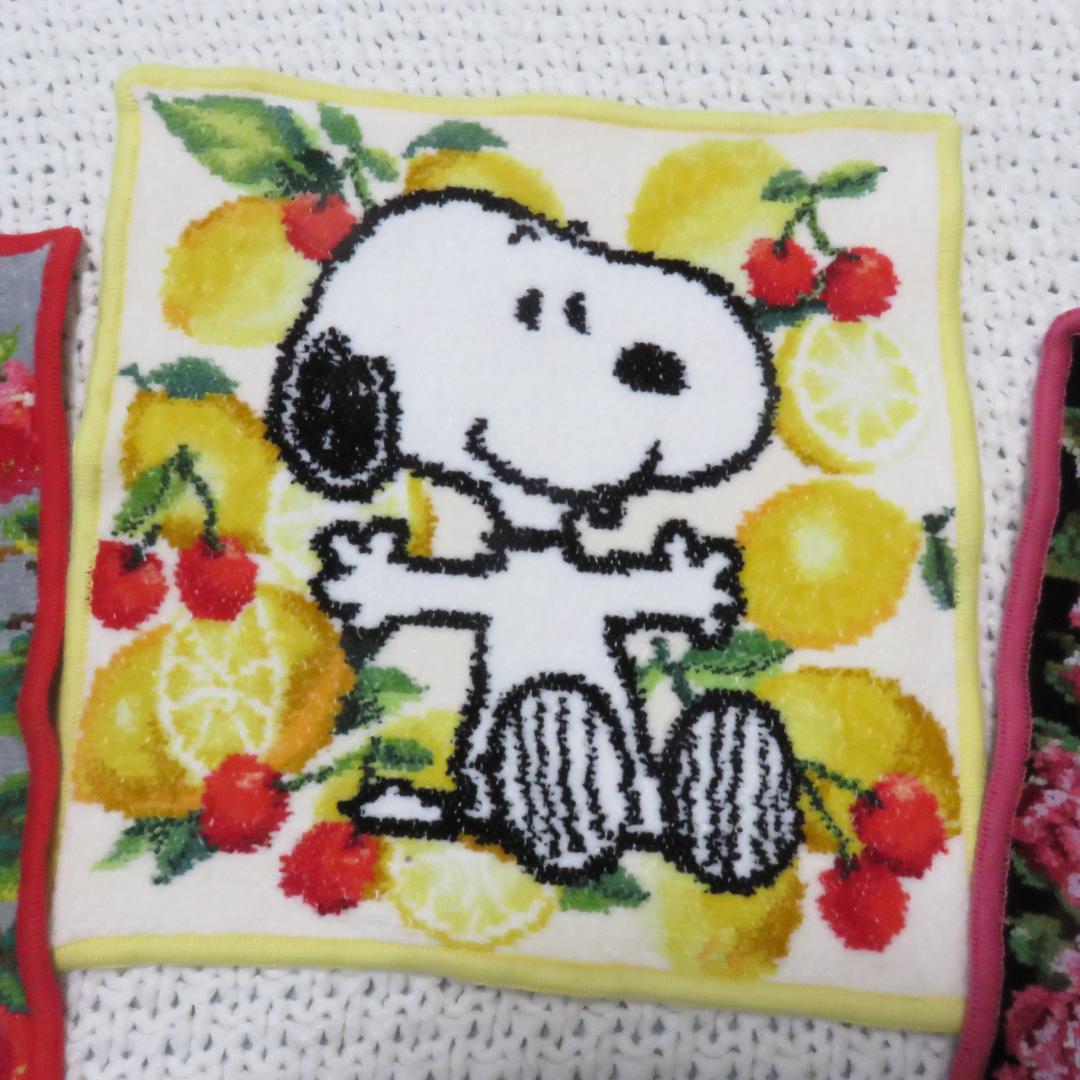FEILERフェイラー スヌーピー タオルハンカチ ３枚セットused美品
