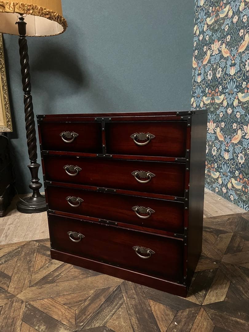 R＊民芸調箪笥 チェスト インテリア アンティーク 昭和レトロ 当時物