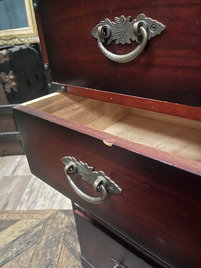 R＊民芸調箪笥 チェスト インテリア アンティーク 昭和レトロ 当時物