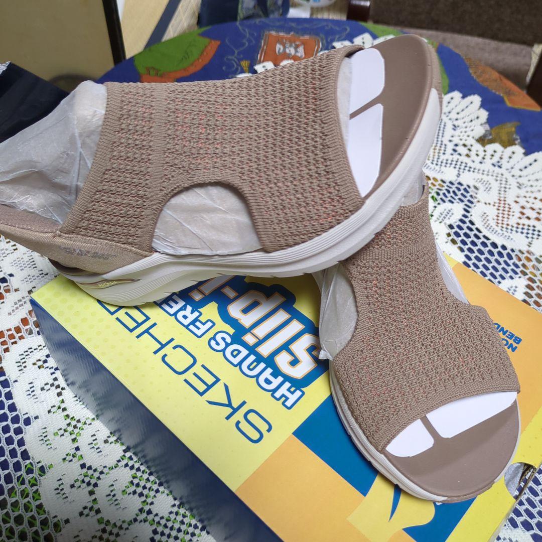 （美品）SKECHERS サンダル 色　モカ　サイズ25センチ