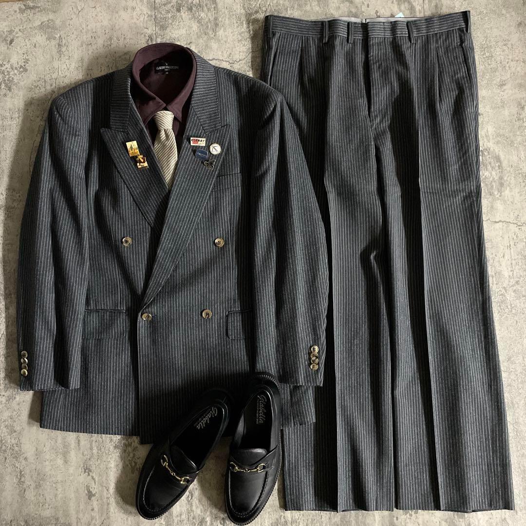 極美品 極上ウール ダブルスーツ × GIORGIO ARMANI ネクタイ