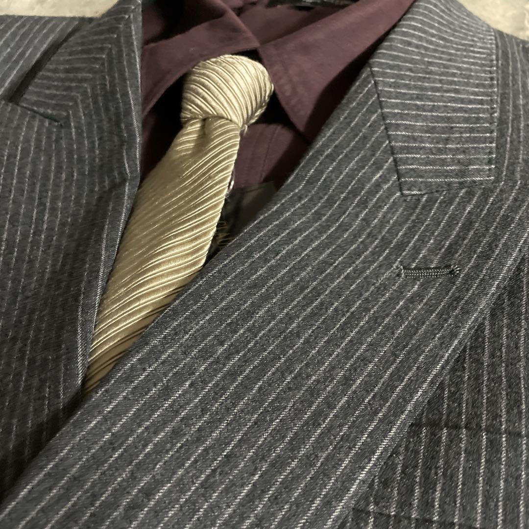 極美品 極上ウール ダブルスーツ × GIORGIO ARMANI ネクタイ
