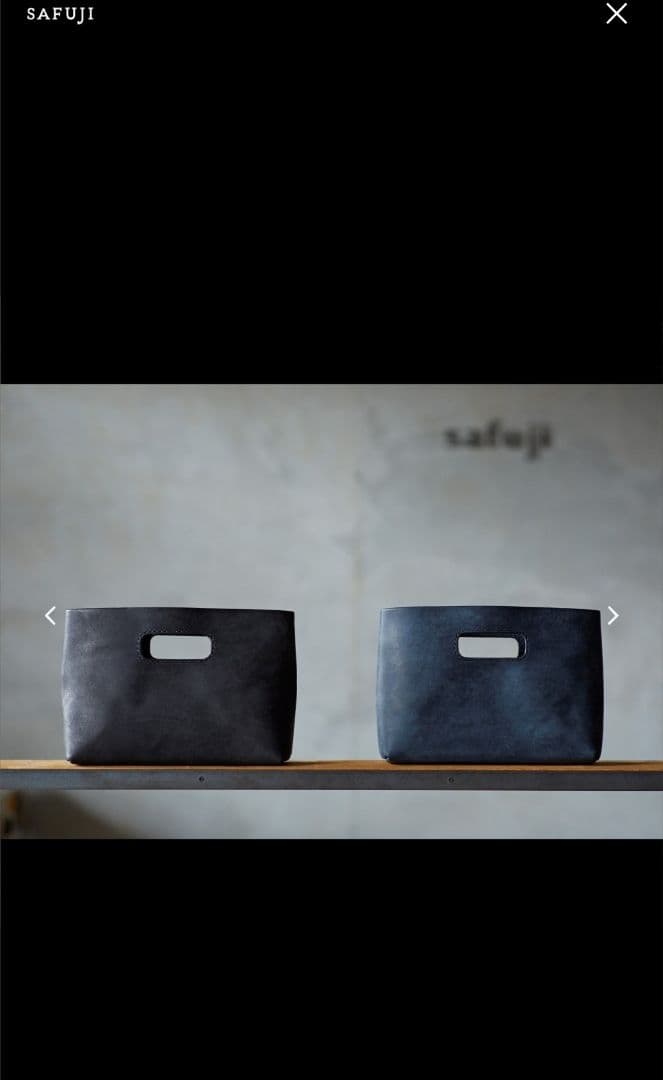 SAFUJI ミニバッグ 黒 レザー