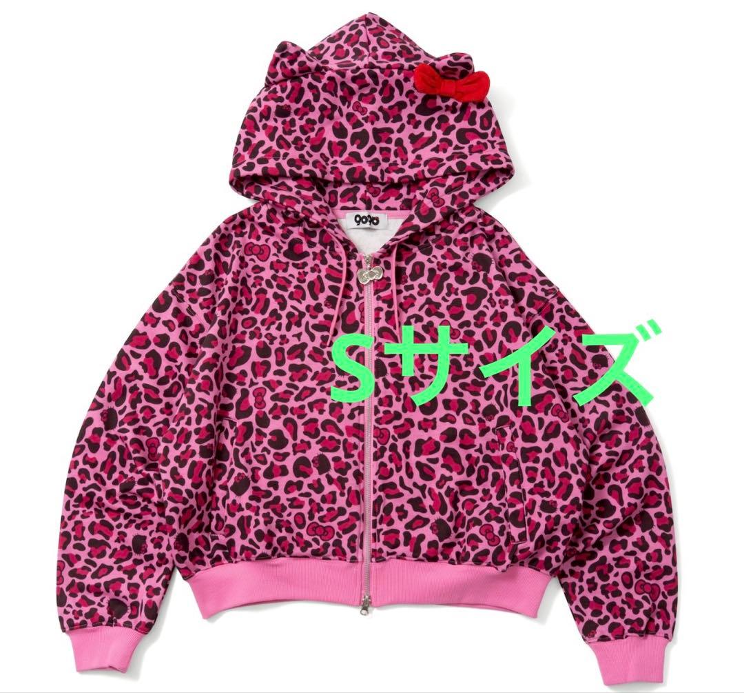 9090girl キティコラボパーカー　レオパード柄