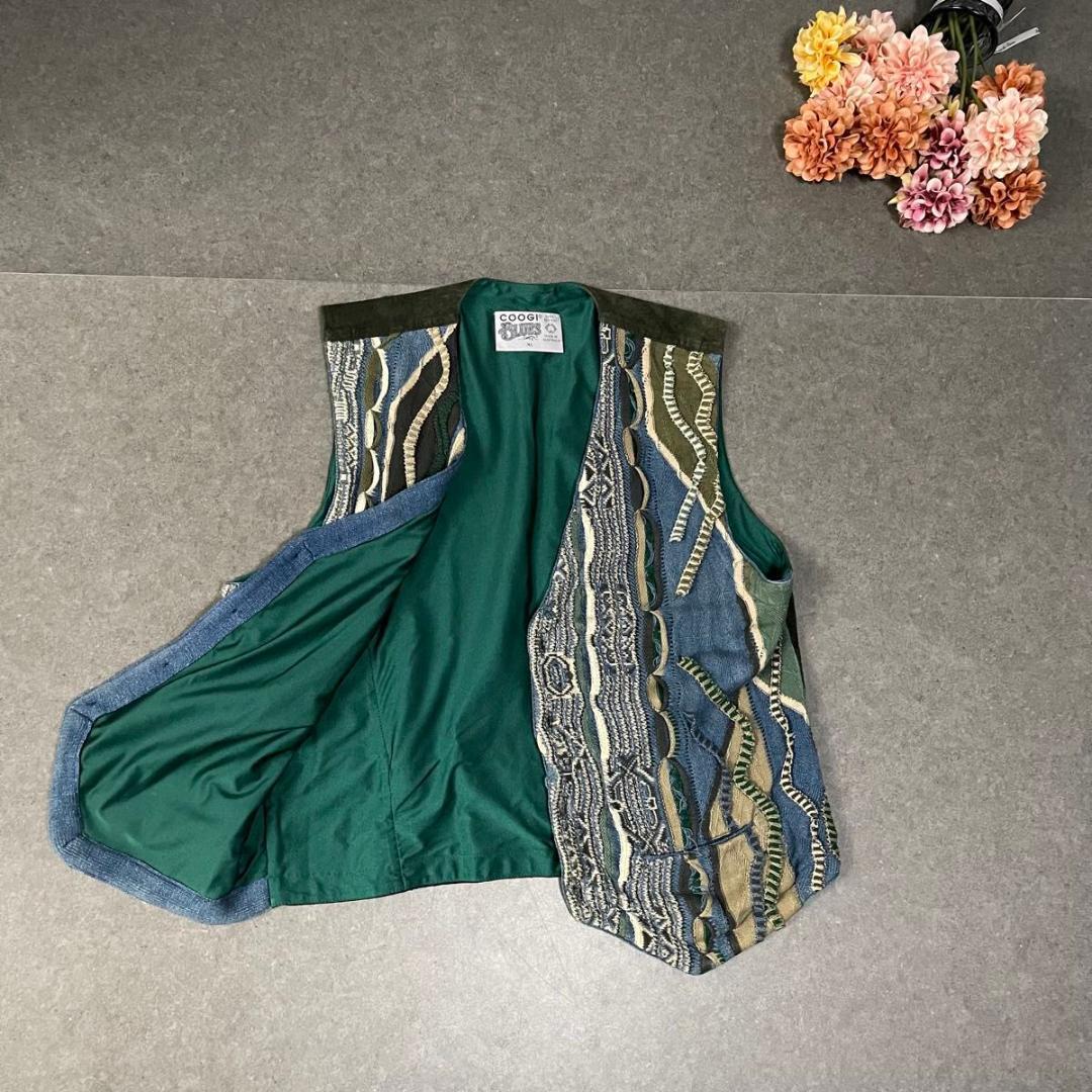 クージー　COOGI ベスト 3Dニット　ポケット付き　オーストラリア製　XL