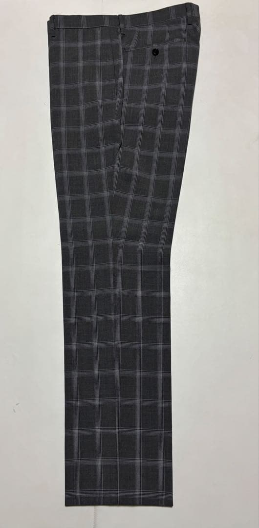 D'or Homme ドームオム　2点セット　チェック　スーツ　グレー　a8