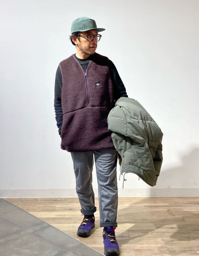 Wool Fleece Vest M Purple スノーピーク　ウール　ベスト
