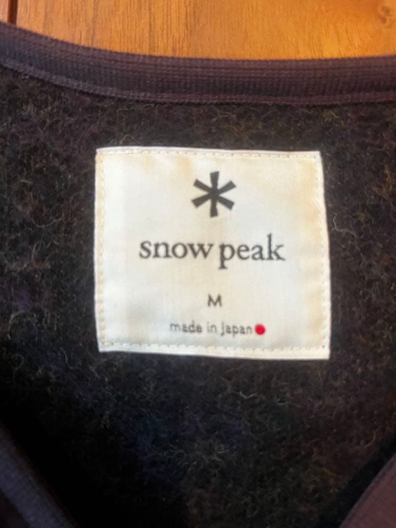 Wool Fleece Vest M Purple スノーピーク　ウール　ベスト