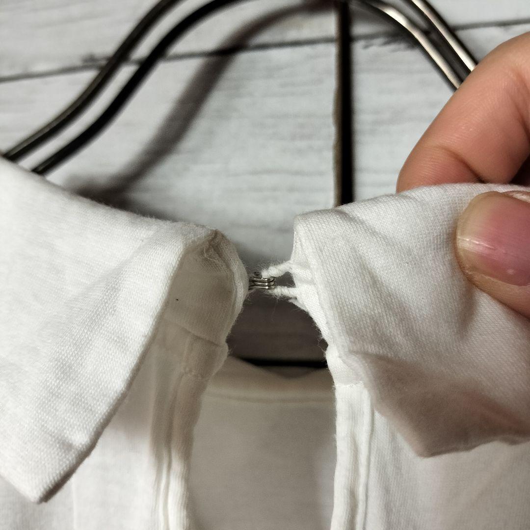 トリココムデギャルソン 半袖Tシャツ カットソー ブラウス 丸襟 白ホワイト