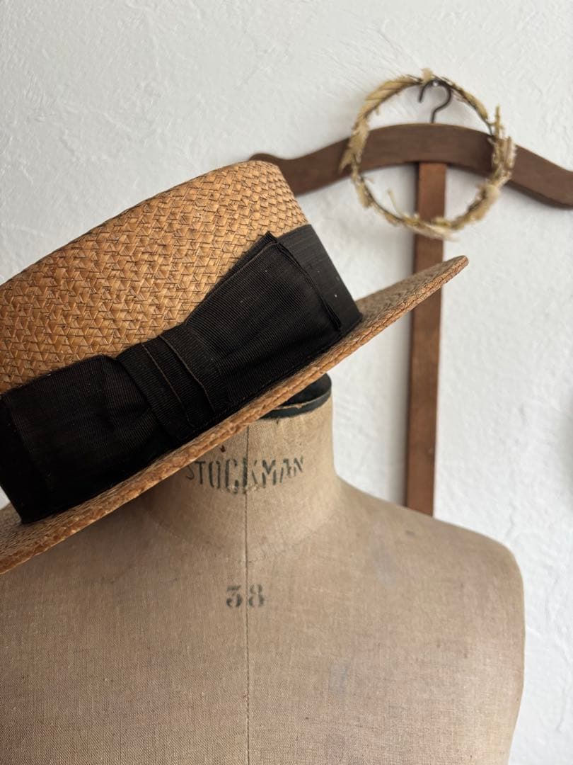 Tour ベージュアンティークカンカン帽