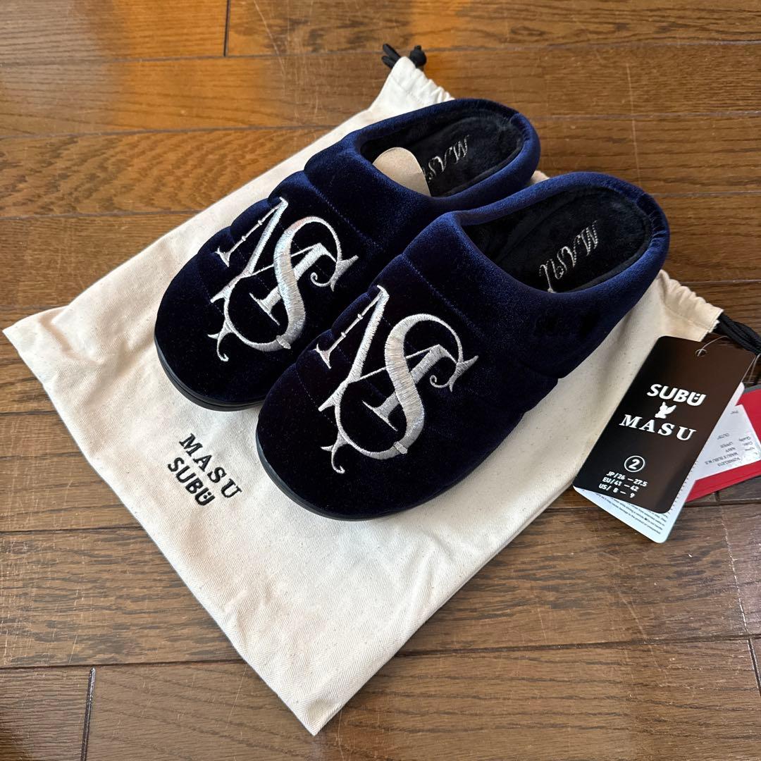 靴 SUBU x MASU M.S. CREST SANDAL NAVY SIZE2
