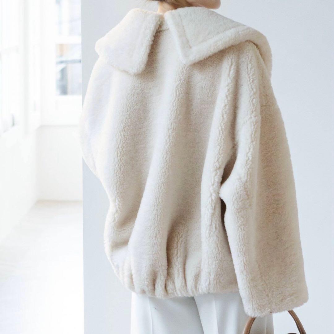 NOBLEスノーボアビッグカラーコート