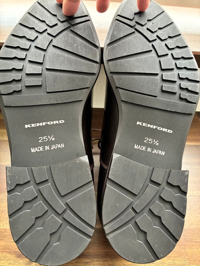 KENFORD 内羽根ストレートチップ 革靴 25.5 牛革 日本製 リーガル