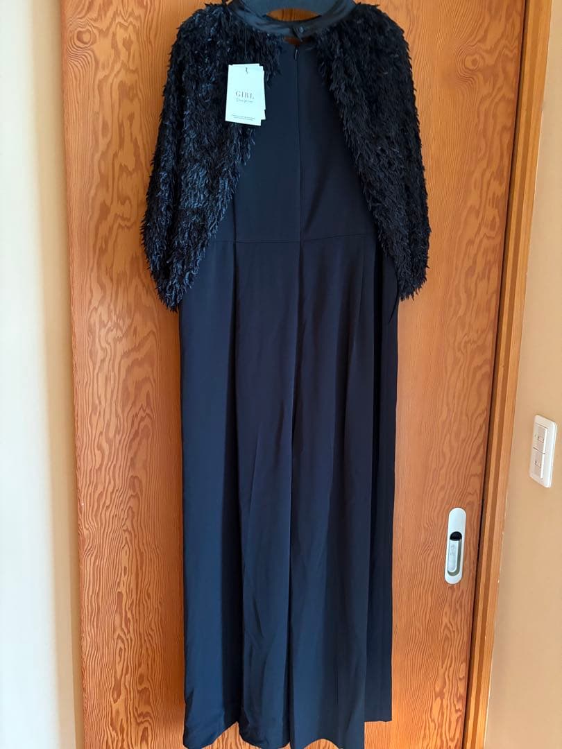 GIRL フェザーボレロスリーブ&オールインワン2点セット結婚式パンツドレス