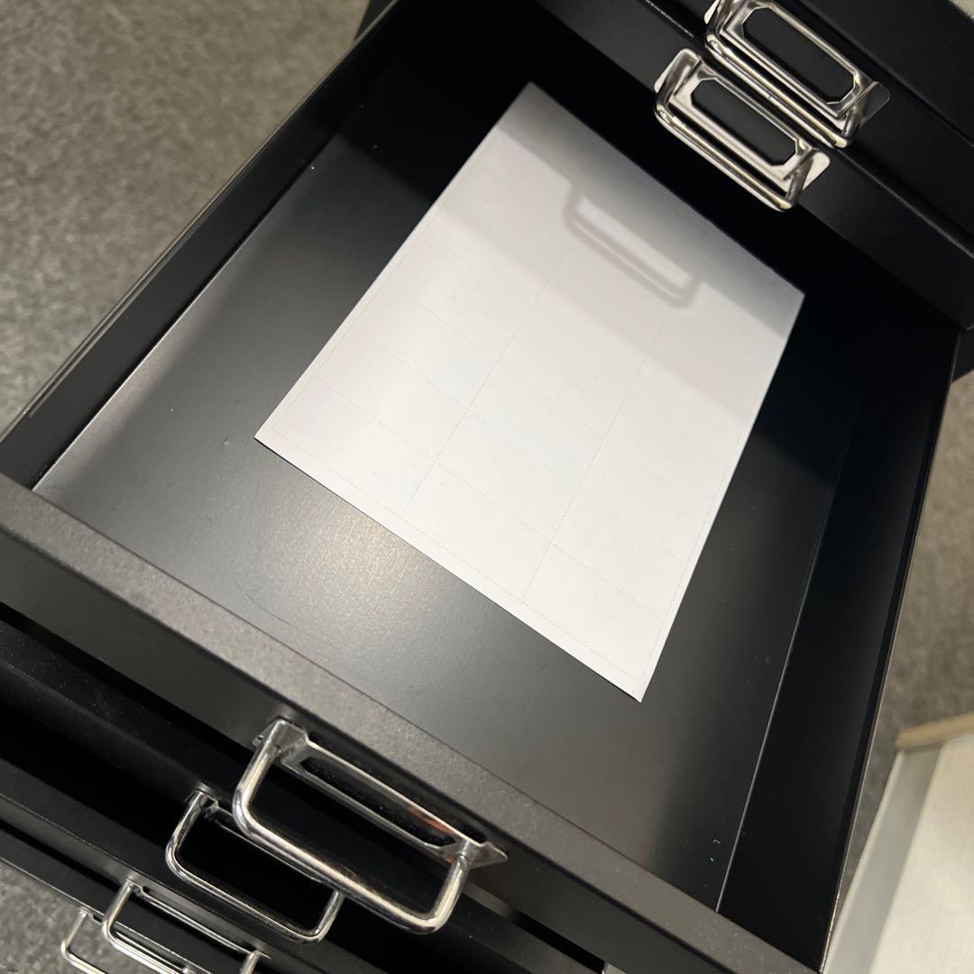 BISLEY スチールキャビネット ブラック 8引き出し