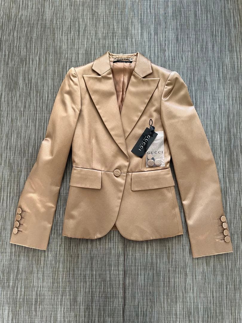 試着のみ★GUCCI★シルク混テーラードジャケット★36