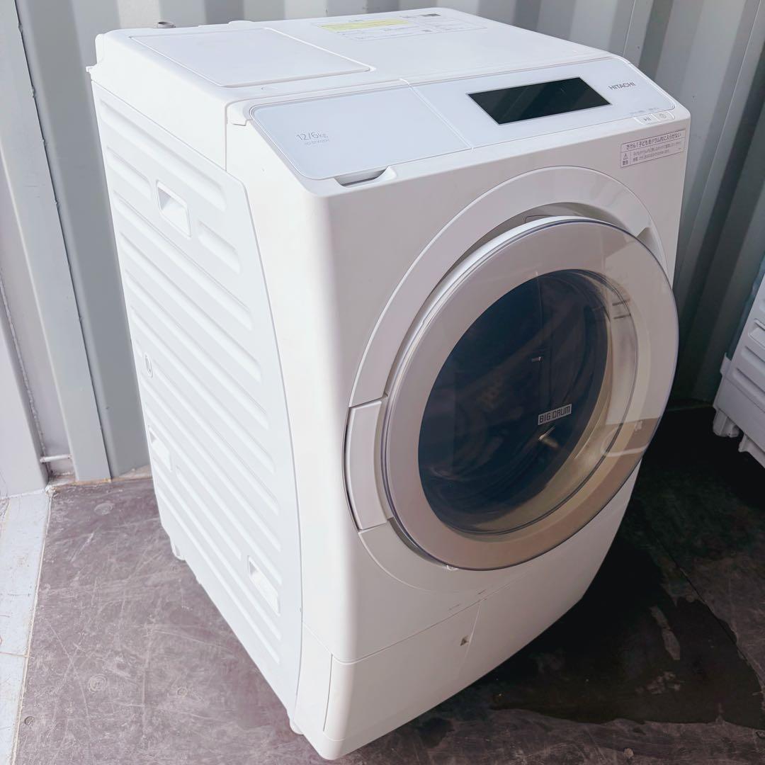 84運搬取付無料！ホワイト純正日立大容量パワフル洗濯機！シンプル操作完動品超美品
