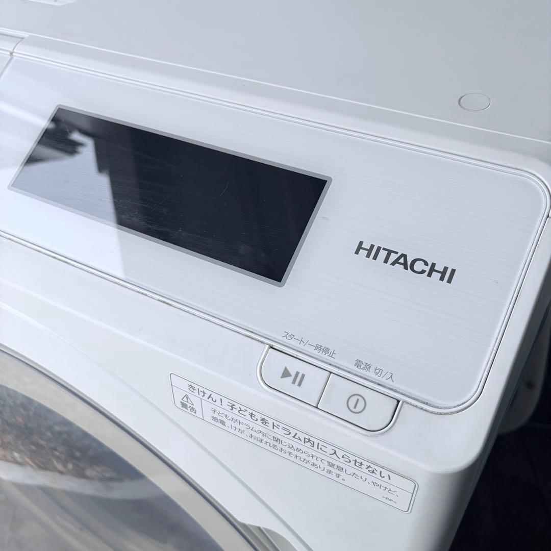84運搬取付無料！ホワイト純正日立大容量パワフル洗濯機！シンプル操作完動品超美品