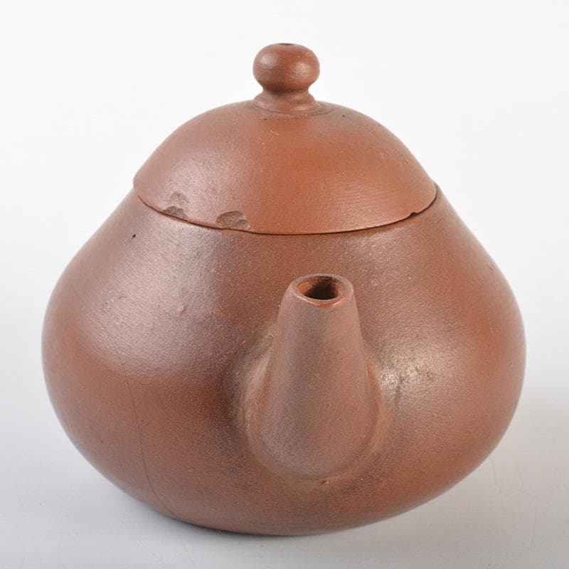 中国　孟臣製　紫砂　朱泥　急須　茶壷　V　R7392