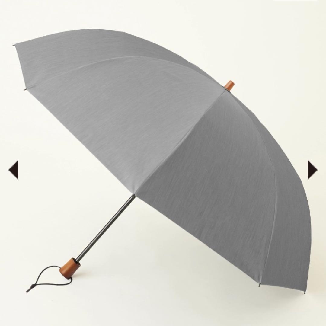 SUN BARRIER 100 折りたたみ日傘 ２段折 大判 フロスト グレー