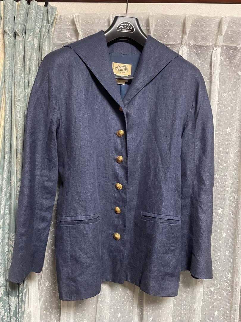 HERMES ジャケット　金ボタン