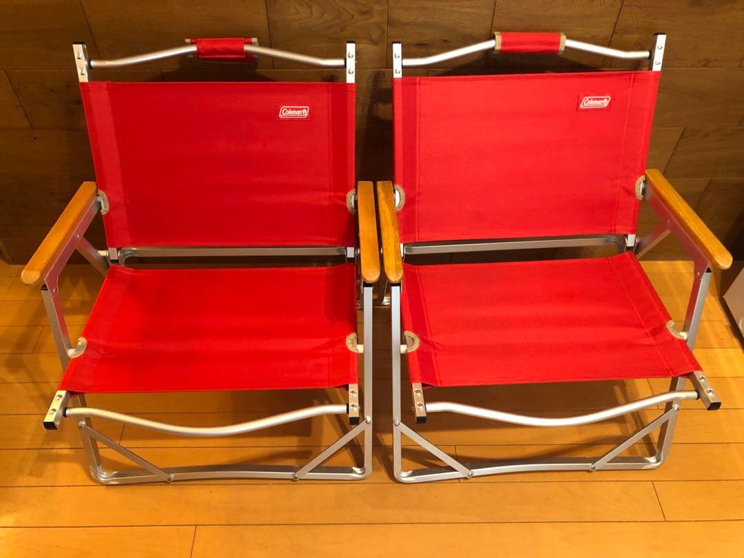 Coleman アウトドアチェア 赤 2脚セット