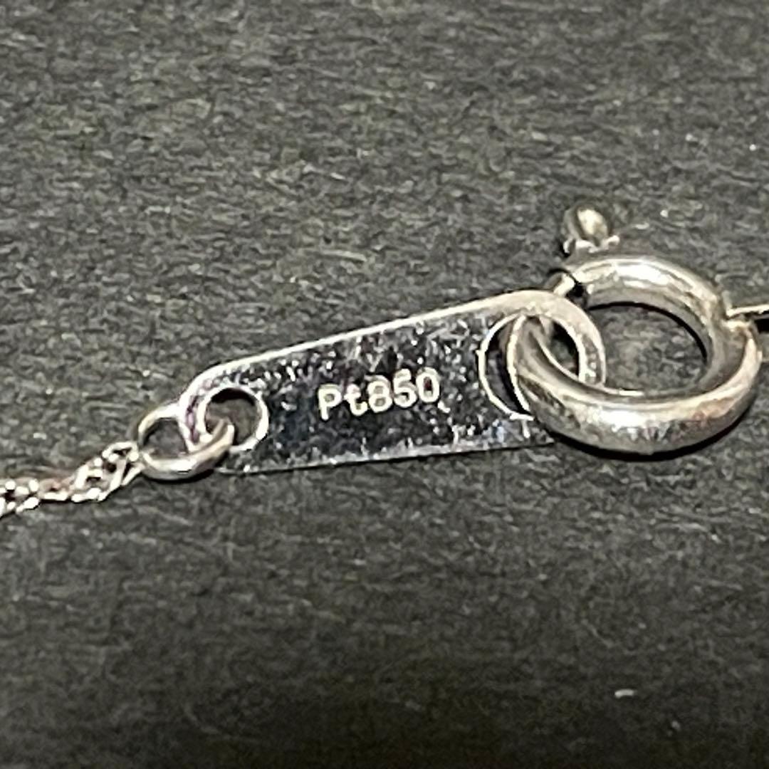 PT850 プラチナ 2連クロス 十字架 ネックレス