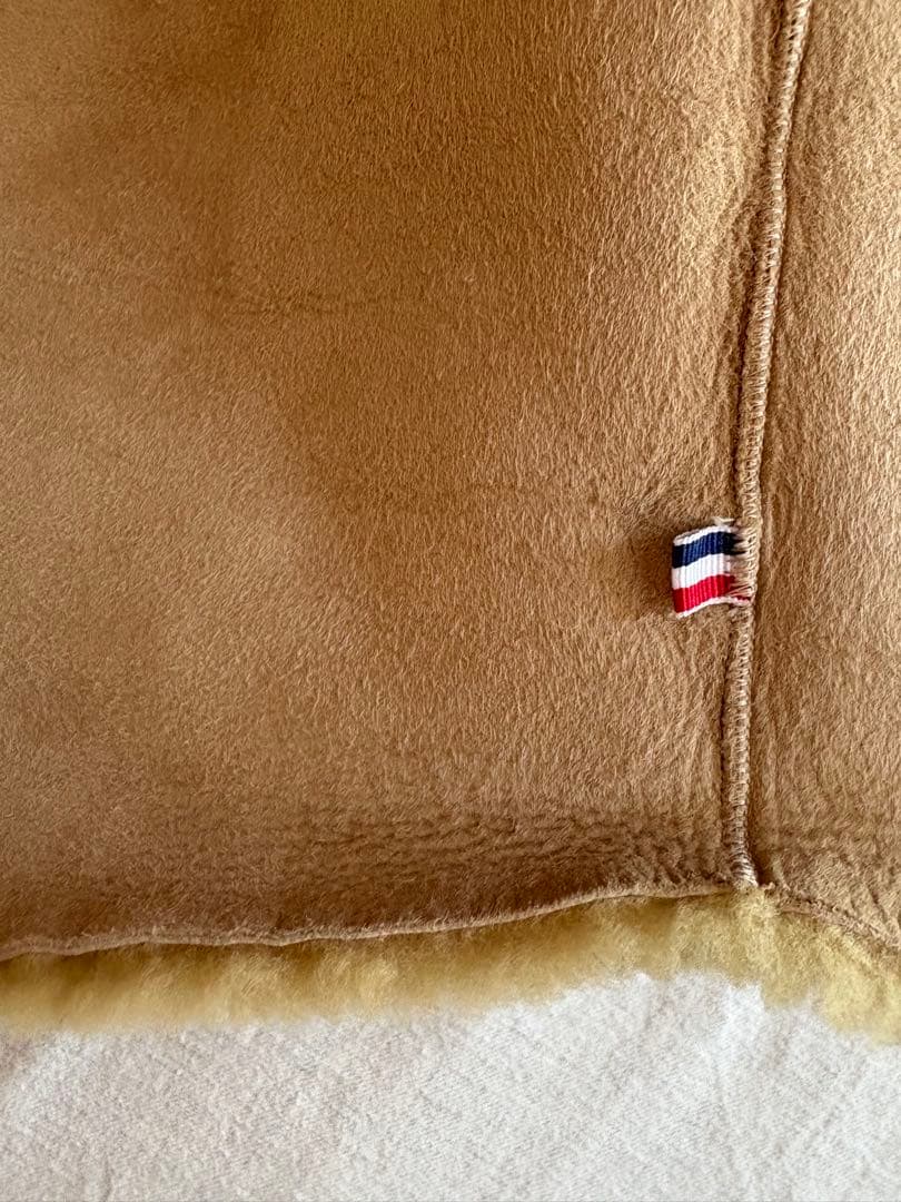 ベージュ シープスキン スヌード