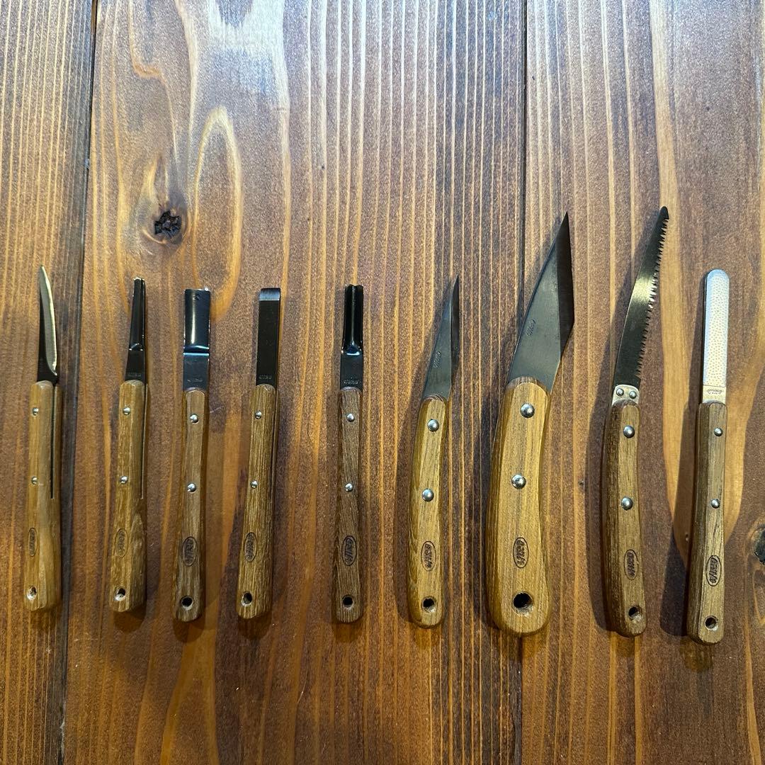 Hiro 木工彫刻刀セット ケース付き