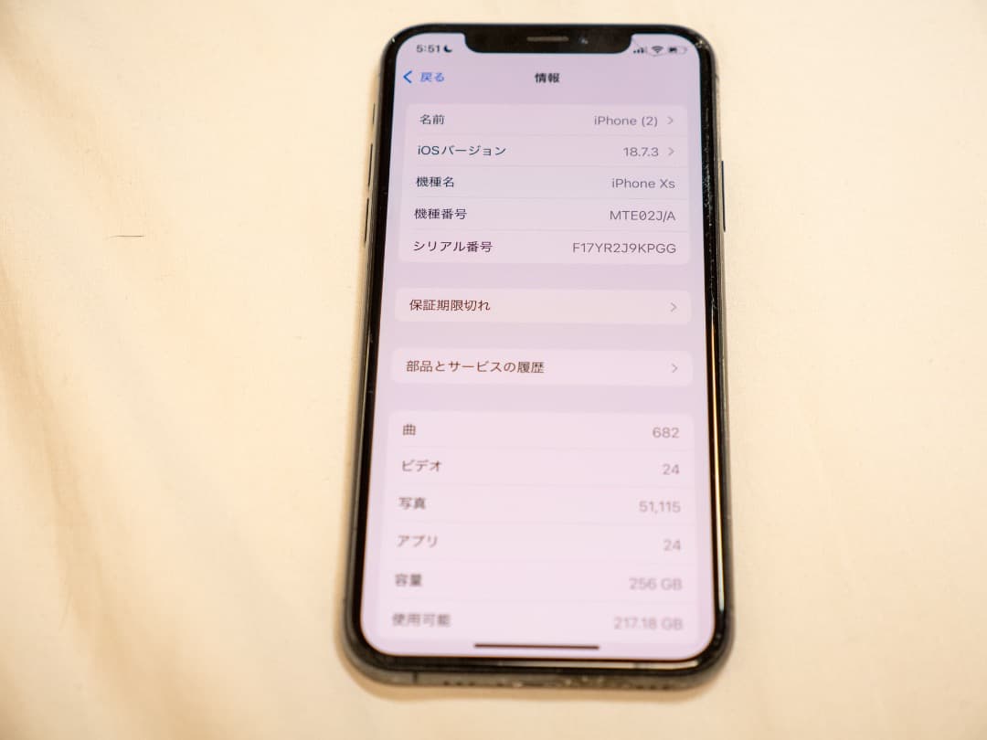 【ジャンク品】iPhone XS Space Gray ドコモ版（256GB）