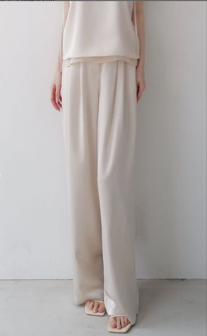 celon セロン　luxe satin wide pants