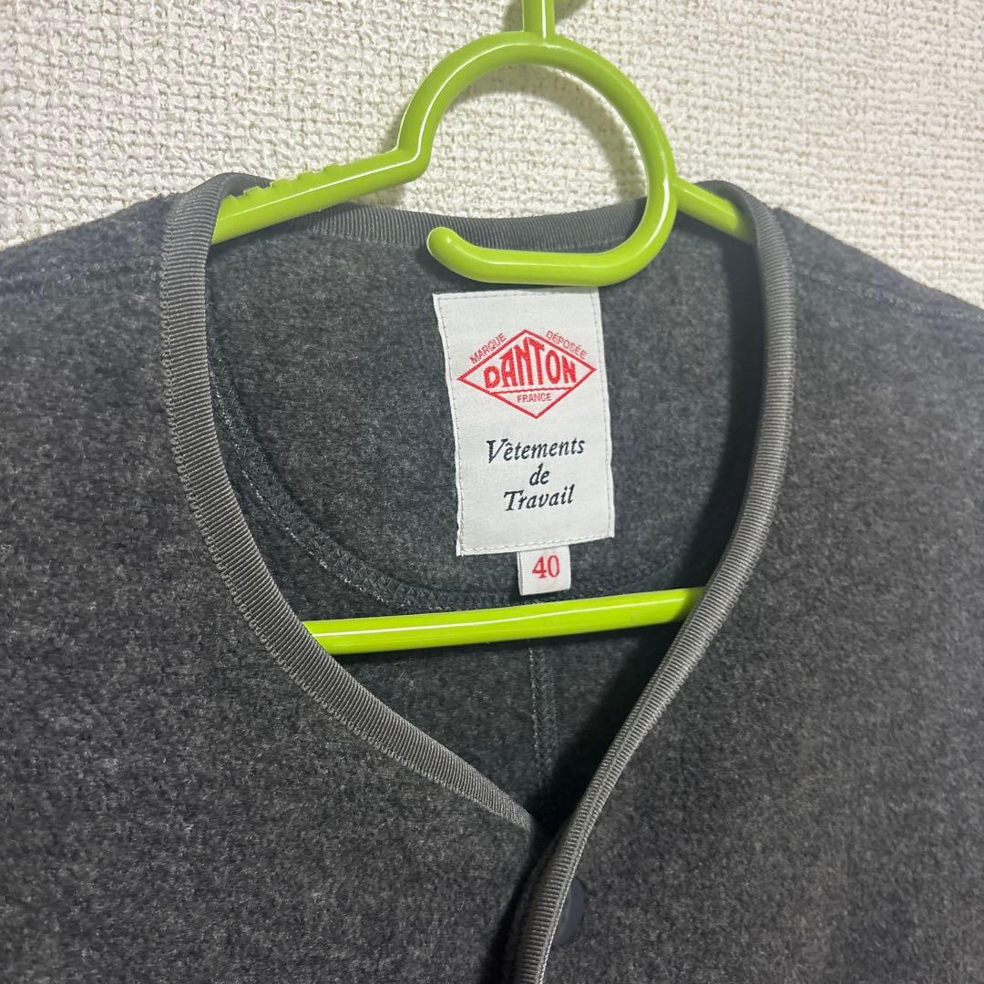 ダントン　フリース　ベスト　カラーレス　サイズ40 美品　DANTON