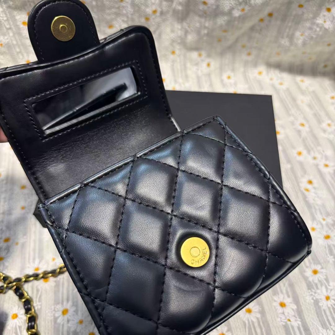 VIP限定 ノベルティ ショルダーバッグ　ミラー付き ブラック