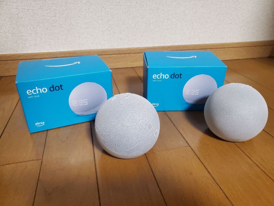 Echo Dot (with clock) ホワイト5世代 2台セット