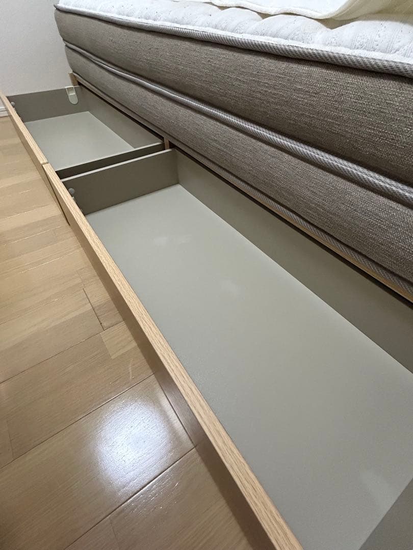 ★送料込み★ ニトリ ダブルベッドフレーム(グラン引出し付きNA)