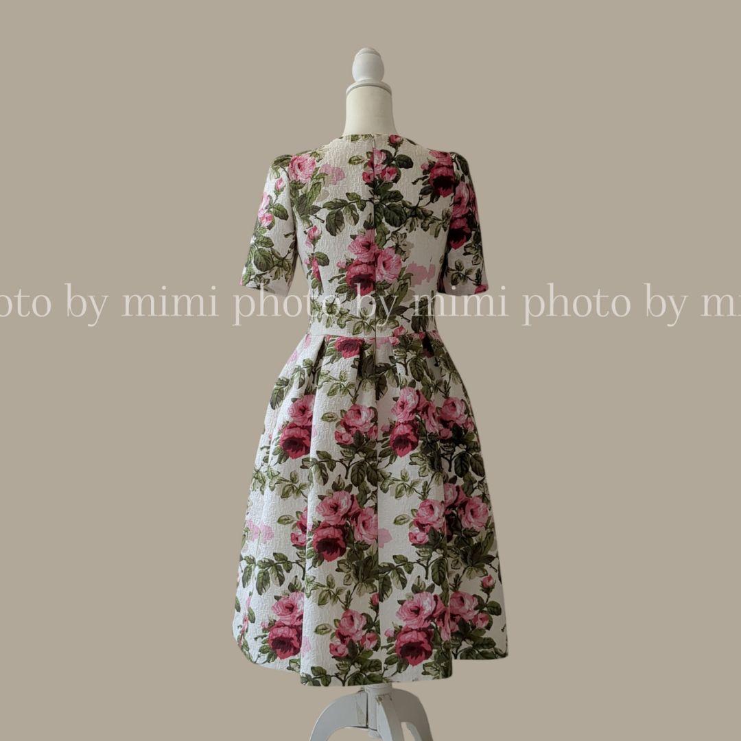 M'S GRACY*カタログ掲載*ローズプリントドレス