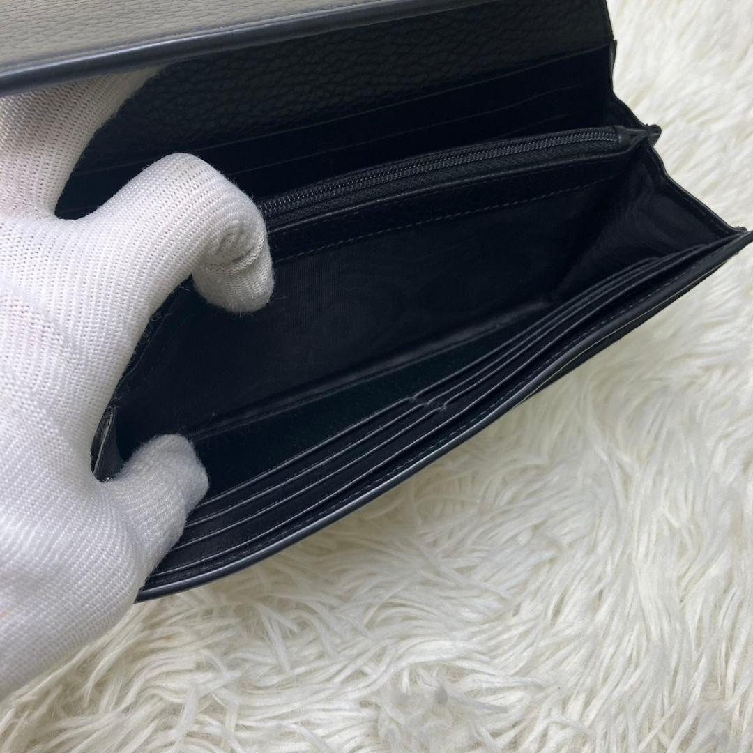 ✨GUCCI✨ 長財布　GGマーモント ツートンカラー ブラック