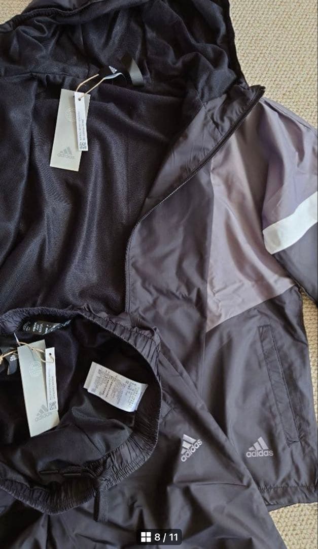 アディダス　裏起毛ウインドブレーカー上下　レディースXL 新品未使用